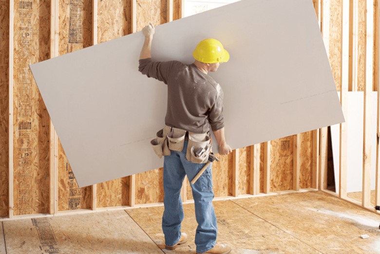 Gipszkarton javítás folyamatban